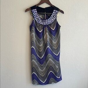 Lambina Embellished Sheath Mini Dress M